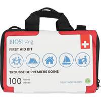 100-Piece Home & Travel First Aid Kit, Nylon Bag Sécurité Médic