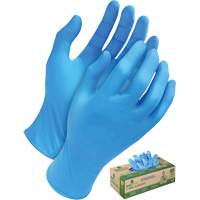 Gants jetables en tri polym&egrave;re, Petit, Poly&eacute;thyl&egrave;ne, 5 mils, Sans poudre, Bleu Sécurité Médic