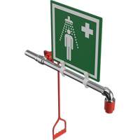 Douche de rinçage, Montage sur canalisation circulaire Sécurité Médic