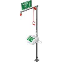 Douche combin&eacute;e avec cuvette ferm&eacute;e en ABS et entr&eacute;e inf&eacute;rieure, Socle Sécurité Médic