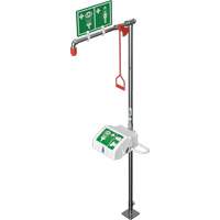 Douche combin&eacute;e avec cuvette ferm&eacute;e en ABS et entr&eacute;e sup&eacute;rieure, Socle Sécurité Médic