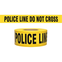 "Police Line Do Not Cross" Contractor-Grade Barricade Tape, English, 3" W x 1000' L, 2 mils, Black on Yellow Sécurité Médic