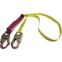 External Energy Absorber Lanyard with 3/4" Hook, 6', Snap Hook Center, Snap Hook Leg Ends, Polyester Sécurité Médic
