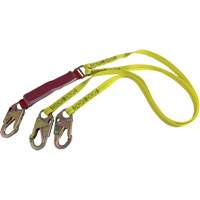 External Energy Absorber Lanyard with 3/4" Hooks, 6', Snap Hook Center, Snap Hook Leg Ends, Polyester Sécurité Médic