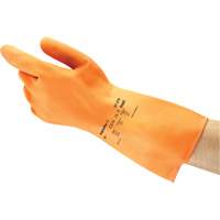 ALPHATEC&reg; 87-320 Gloves, Size 7, 11.8" L, Rubber Latex, Flock-Lined Inner Lining, 18-mil Sécurité Médic