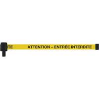 Banni&egrave;re PLUS, Attention - Entr&eacute;e Interdite, 15', Ruban Noir et jaune Sécurité Médic