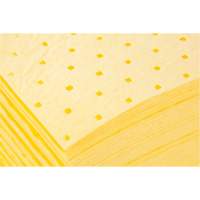 Bonded Sorbent Pads, Hazmat, 15" x 19", 8 gal. Absorbancy Sécurité Médic