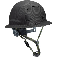 Casque Fibre Metal de style escalade avec bordure compl&egrave;te, R&eacute;pond aux normes CSA type 2, Suspension Rochet, Ventil&eacute; Sécurité Médic