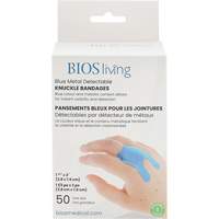 Blue Bandages, Knuckle, 3", Fabric Metal Detectable, Sterile Sécurité Médic