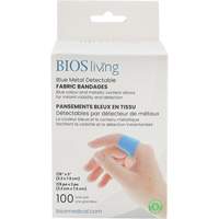 Blue Bandages, Rectangular/Square, 3", Fabric Metal Detectable, Sterile Sécurité Médic