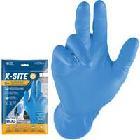 Gants jetables Grippaz, Petit, Nitrile, 8 mils, Sans poudre, Bleu Sécurité Médic