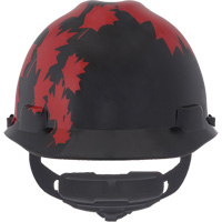 Specialty V-Gard&reg; Hard Hat, Ratchet Suspension, Black/Red Sécurité Médic