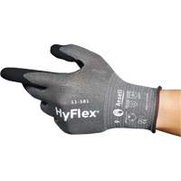 HyFlex&reg; 11-581 Ultra-Lightweight Industrial Gloves, Size 6, 21 Gauge, Nitrile Coated, Nylon/HPPE/Tungsten/Spandex Shell, ASTM ANSI Level A6 Sécurité Médic