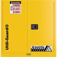Utili-Guard+ Flammable Safety Cabinet, 30 gal., 1 Door, 43" W x 44" H x 22" D Sécurité Médic