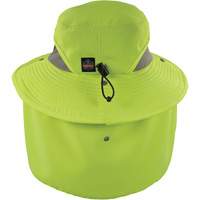 Chapeau de garde forestier 8934 Chill-Its avec prot&egrave;ge-nuque, petit/moyen, Lime haute visibilit&eacute; Sécurité Médic