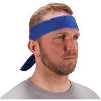 Bandeau de refroidissement Chill-Its 6702 avec polym&egrave;res int&eacute;gr&eacute;s et fermeture &agrave; nouer, Bleu Sécurité Médic