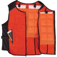Chill-Its 6260 Lightweight Phase Change Cooling Vest with Rechargeable Packs, Small/Medium, Orange Sécurité Médic