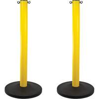 Industrial Stanchion, 37" High, Yellow Sécurité Médic