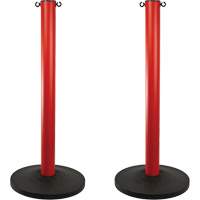Industrial Stanchion, 37" High, Red Sécurité Médic