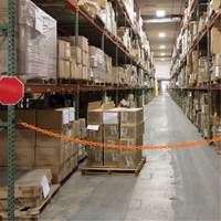 Magnetic Chain Barrier Warehouse Kit, Orange, 2" Link, 15' Length Sécurité Médic