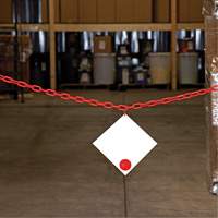Plastic Barrier Chain, Green, 2" Link, 100' Length Sécurité Médic