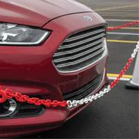 Bicolour Plastic Barrier Chain, Green/White, 2" Link, 500' Length Sécurité Médic