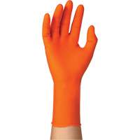 Gants jetables TOUCHNTUFF 93-800, 6,5/7, Latex/N&eacute;opr&egrave;ne/Nitrile, 23,6-mils, Sans poudre, Orange Sécurité Médic