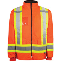 Manteau haute visibilit&eacute; 7-en-1, Polyester, Orange haute visibilit&eacute;, T-petit Sécurité Médic