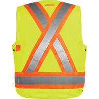 High-Visibility Surveyor's Vest, High Visibility Orange, Small, Polyester Sécurité Médic