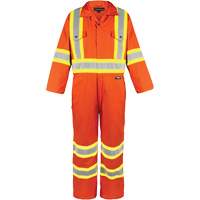 High-Visibility Unlined Coveralls, Small, High Visibility Orange Sécurité Médic