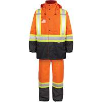 High-Visibility 150-Deniers Rain Suit, Polyester, Small, High Visibility Orange Sécurité Médic