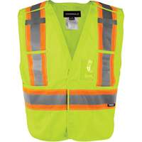 High-Visibility 5-Point Tear Away Vest, High Visibility Orange, Medium/Small, Polyester Sécurité Médic