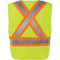 High-Visibility 5-Point Tear Away Vest, High Visibility Orange, Medium/Small, Polyester Sécurité Médic