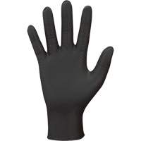 Gants jetables 709B PyraGrip, 7/Petit, Nitrile, 8 mils, Sans poudre, Noir Sécurité Médic