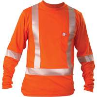 Long-Sleeved T-Shirt, Small, Orange Sécurité Médic