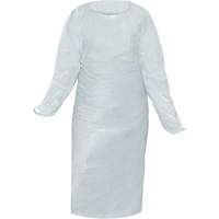 CoverMe Gown with Thumbholes, One Size, White, Polyethylene Sécurité Médic