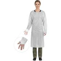 CoverMe Gown with Thumbholes, One Size, White, Polyethylene Sécurité Médic