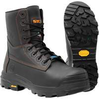 Bottes de travail Metpro Flex avec protecteur m&eacute;tatarsien, Cuir, Taille 4, Imperm&eacute;able Sécurité Médic
