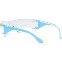 Adapt Lite Blue/White Safety Glasses, Clear Lens, Anti-Fog/Anti-Scratch, ANSI Z87+/Meets/Exceeds CSA Z94.3 Sécurité Médic