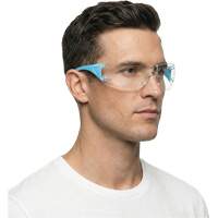 Adapt Lite Blue/White Safety Glasses, Clear Lens, Anti-Fog/Anti-Scratch, ANSI Z87+/Meets/Exceeds CSA Z94.3 Sécurité Médic