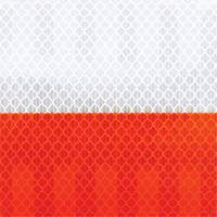 High Intensity Grade Flexible Work Zone Sheeting 382VHIP, 5" W x 150' L, Orange and White Sécurité Médic