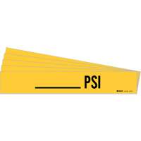 "PSI" Pipe Marker, Self-Adhesive, 2-1/4" H x 14" W, Black on Yellow Sécurité Médic