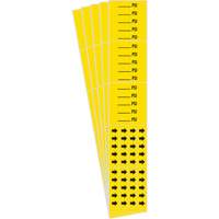 "PSI" Pipe Markers, Self-Adhesive, 2-1/4" H x 2-3/4" W, Black on Yellow Sécurité Médic