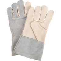 Gants de travail d'usage standard, Grand, Paume en Cuir fleur de vache Sécurité Médic