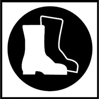 &eacute;tiquettes avec pictogramme Right to Know - Bottes, Vinyle, Feuille, 5/8" lo x 3/4" la Sécurité Médic