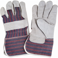 Gants d'ajusteur rugueux, Grand, Paume en Cuir de vache refendu, Doublure en Coton Sécurité Médic