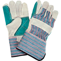 Standard Quality Double Palm Fitters Glove, Large, Split Cowhide Palm, Cotton Inner Lining Sécurité Médic