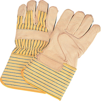 Standard-Duty Dry-Palm Fitters Gloves, Large, Grain Cowhide Palm, Cotton Inner Lining Sécurité Médic