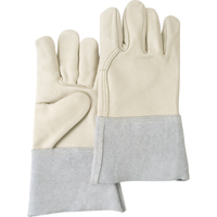 Standard-Duty Work Gloves, Large, Grain Cowhide Palm Sécurité Médic