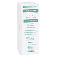 Gauze Sponges, Pad, 3" L x 3" W, Medical Device Class 1 Sécurité Médic